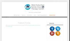 
							         Patient Portal - West Suburban Family Vision and Therapy Center								  
							    