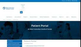 
							         Patient Portal - West Suburban Medical Center								  
							    
