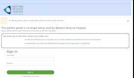 
							         Patient Portal - Western Reserve Hospital - Medfusion								  
							    