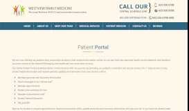 
							         Patient Portal - Westview Family Medicine								  
							    