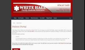 
							         Patient Portal – White Hall Family Medicine Associates								  
							    