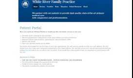 
							         Patient Portal - White River Family Practice								  
							    