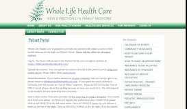 
							         Patient Portal - Whole Life Health Care								  
							    