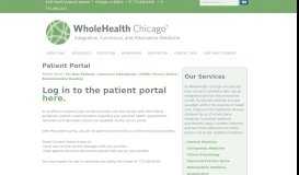 
							         Patient Portal - WholeHealth Chicago								  
							    