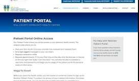 
							         Patient Portal - Will County Health Department								  
							    
