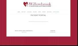 
							         PATIENT PORTAL — Willowbrook Cardiovascular Associates								  
							    