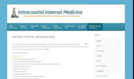 
							         Patient Portal - Wilmington - Intracoastal Internal Medicine								  
							    
