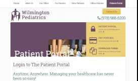 
							         Patient Portal - Wilmington Pediatrics								  
							    