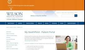 
							         Patient Portal | Wilson Medical Center								  
							    