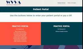 
							         Patient Portal | WVVA HealthCare Alliance								  
							    