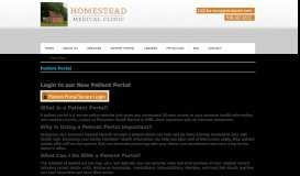 
							         Patient Portal | www.homesteadclinic.com								  
							    