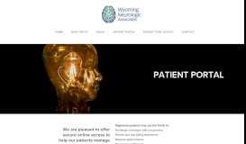 
							         Patient Portal - Wyoming Neurologic Associates								  
							    