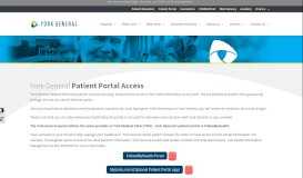 
							         Patient Portal - York General								  
							    