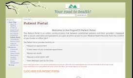 
							         Patient Portal - Your road to health!								  
							    