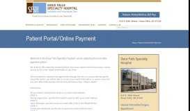 
							         Patient Portal/Online Payment - Sioux Falls Specialty Hospital								  
							    