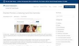 
							         Patient Portals a Helping Hand for Families | Kaiser Permanente ...								  
							    