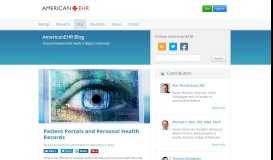 
							         Patient Portals and Personal Health Records | AmericanEHR								  
							    
