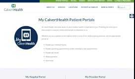 
							         Patient Portals | CalvertHealth								  
							    