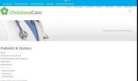 
							         Patient Portals – Christiana Care Health System								  
							    