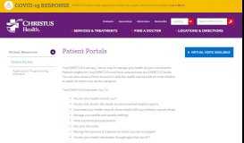 
							         Patient Portals - CHRISTUS Health								  
							    