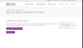 
							         Patient Portals - Norman Regional Health System								  
							    