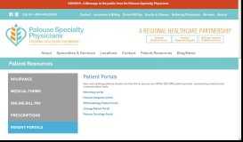 
							         Patient Portals | Palouse Specialty Physicians								  
							    