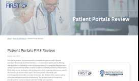 
							         Patient Portals Review - Patients First								  
							    