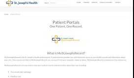 
							         Patient Portals - St. Joseph's Health								  
							    