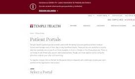
							         Patient Portals - Temple Health								  
							    