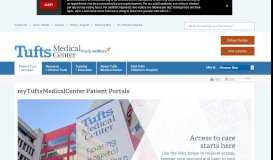 
							         Patient Portals - Tufts Medical Center								  
							    