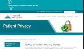 
							         Patient Privacy | Conemaugh Health System								  
							    