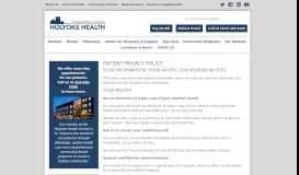 
							         Patient Privacy Policy - Holyoke Health Center								  
							    