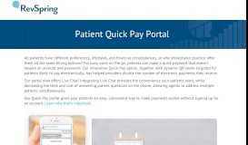 
							         Patient Quick Pay Portal - RevSpring								  
							    