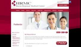 
							         Patient Records Online Portal | Huron Regional Medical Center								  
							    