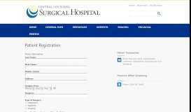 
							         Patient Registration | CLS Hospital - Central Louisiana Surgical Hospital								  
							    