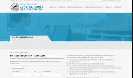 
							         Patient Registration | Coastal Family Health								  
							    