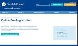 
							         Patient Registration - Glens Falls Hospital								  
							    