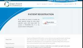 
							         Patient Registration - Puget Sound Orthopaedics								  
							    