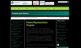 
							         Patient Representative Program - Mercy Iowa City								  
							    