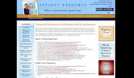 
							         Patient Resource Publishing : Financial Resources								  
							    
