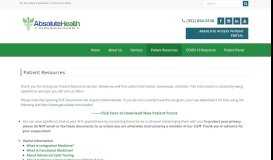 
							         Patient Resources - Absolute Health, Ocala								  
							    