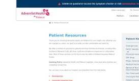 
							         Patient Resources | Adventist Health and Rideout								  
							    
