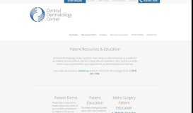 
							         Patient Resources and Education - Central Dermatology Center								  
							    