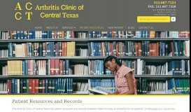 
							         Patient Resources - Arthritis Clinic of Central Texas								  
							    