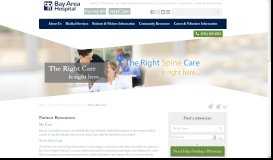
							         Patient Resources | Bay Area Hospital								  
							    