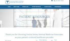 
							         Patient Resources - Central Jersey Internal Medicine Associates								  
							    