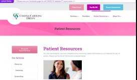 
							         Patient Resources – Coastal Carolina OB/GYN								  
							    