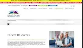 
							         Patient Resources - Colorado Springs Orthopaedic Group								  
							    