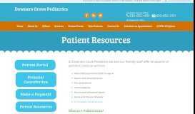 
							         Patient Resources - Downers Grove Pediatrics - Pediatrics Downers ...								  
							    