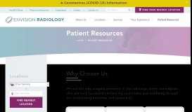
							         Patient Resources | Envision Radiology								  
							    